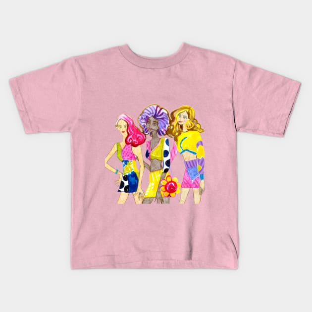 Funny girls Kids T-Shirt by Sotsenko